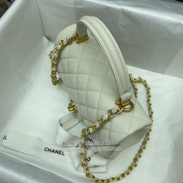 Chanel女包 香奈兒專櫃經典走秀款手提女包 Chanel果粒壓花小牛皮口蓋包  djc4328